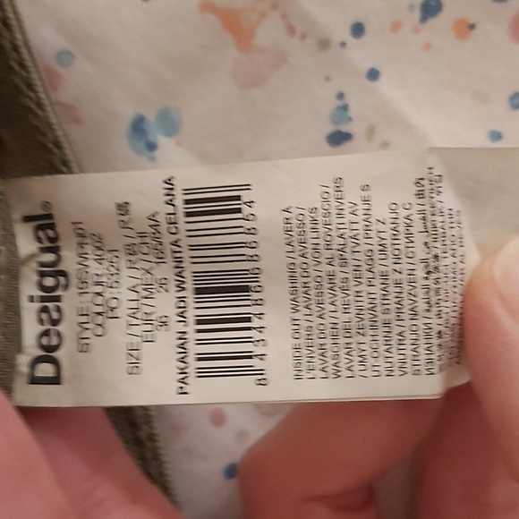 Desigual - Exotic Jean embellished Khaki Shorts EUR36 - Picture 6 of 6